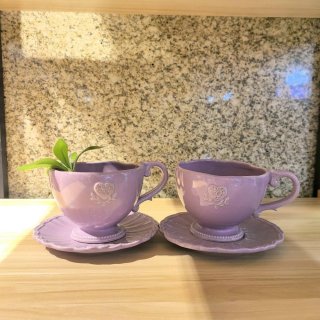 仿真花高颜值陶瓷咖啡杯摆件