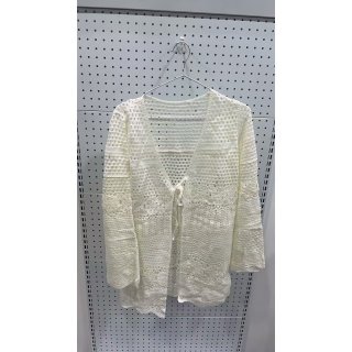 镂空开衫女装钩花披肩针织衫