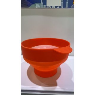 爆米花碗橘红色-有手柄