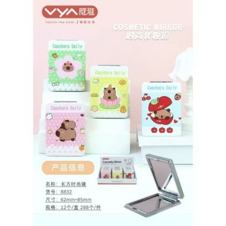 可爱卡通印图学生便携镜翻盖时尚镜小清新折叠镜手持镜口袋镜批发