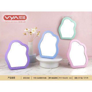 ins风波浪纹简易木材质可折叠高清桌面学生宿舍女生台镜化妆镜