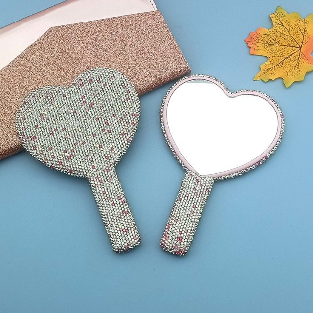 [胜雅] 爱心造型闪钻手持镜