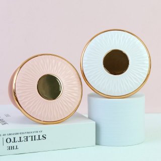 圆形化妆镜简约大气小清新学生宿舍便携随身折叠镜