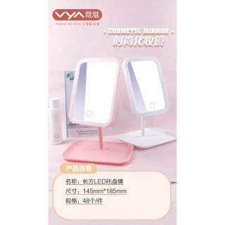 led化妆镜带灯台式网红女补光小镜子宿舍专用桌面梳妆镜镜子便携