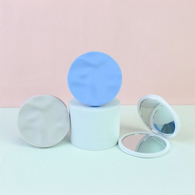 [胜雅] ins风巴洛克化妆镜磨砂质感简约随身便携镜口袋镜手持镜补妆镜