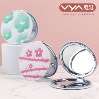 缤纷绽放的花卉 超3D圆形时尚镜