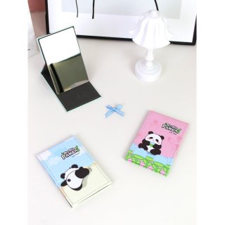 熊猫长方补妆折叠镜化妆镜便携镜小镜子批发文创店伴手礼积分礼品