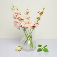 新古典主义冰花纹花缸玻璃家居饰品鲜花器皿 不含花AA114