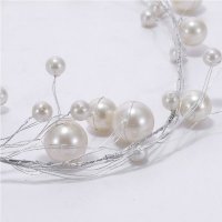 仿珍珠连线珠门帘挂帘玄关隔断亚克力珠帘A08098-pearl