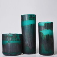 现代简欧兰/黑花瓶玻璃花瓶摆件摆设家居装饰样板间软装饰品YK800135
