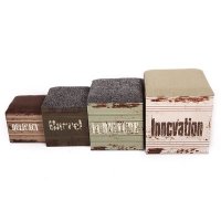 木制品四件套收纳凳1套4色字母图案现代简约收纳凳13016