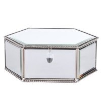 玻璃镜面菱形六边形长方形时尚小资公主首饰盒/珠宝盒