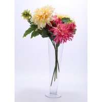 家居室内仿真花艺装饰摆放 12枝/盒 50CM/单枝1花1苞3组叶怒放大理花仿真MTF-1-0135