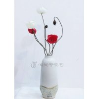满庭芳花艺家居室内仿真花艺装饰虞美人（24枝/盒） MTF1201-1-0303