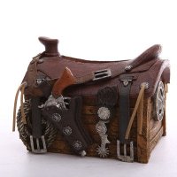 仿真牛仔木箱纸巾盒 老式皮箱纸巾盒 美式乡村特色装饰品 实用纸巾盒10036