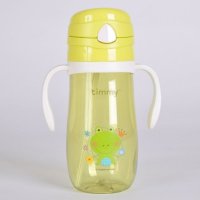 450ML儿童吸管杯 可爱宝宝水杯夏季卡通婴儿水壶便携防漏塑料杯子TMY-4125