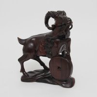 家庭，办公室福建大叶紫檀深咖啡生肖羊FLL-15