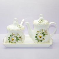 调味罐调料壶带托盘餐桌组合套装