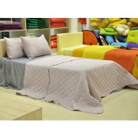 全棉素色床笠纯棉菱形床单纯色夏凉被空调被双人被罩枕套一对（不含芯）KTB14001