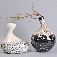 新款欧式花瓶花器 贝壳工艺品 精美软装饰品摆件婚庆花瓶AVCS102