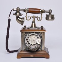 欧式仿古实木新款时尚创意复古高档家用电话机固定座机501AZ