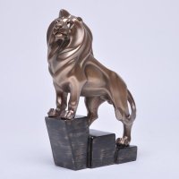 仿铜雄风狮子书柜客厅办公室摆件树脂欧式开业乔迁礼品家居工艺品12936