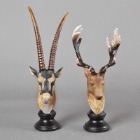 美式风格复古鹿头仿真动物头摆件软装饰品陈设道具家居工艺品CF1130935-D08