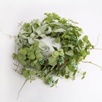 金钱草花环门窗墙面挂饰装饰家居布置圆形花环A5232