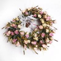 古典小中苞心型花环门窗墙面挂饰装饰婚房布置心形花环A612096