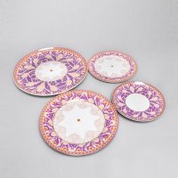 现代欧式特斯蒂诺系列大中小号餐盘 景德镇高档白瓷贴花再画金盘子（不含架）TC12-TSDN05