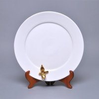 白色浮雕浮雕小鸟陶瓷餐盘子 创意家居装饰欧式现代西餐餐具（不含展示架)CX-007-6