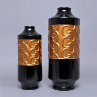 古铜金花瓶现代时尚落地大花瓶树脂工艺品客厅摆件设花瓶花插装饰品GTJHP-L