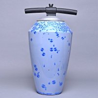 现代时尚唐御坊-樱花深蓝储物罐 家居时尚摆件 电视柜玄关陶瓷摆件TYF-YHSL01-L