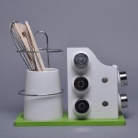 简约现代陶瓷 1套2件白色筷子筒、调味罐RP-YTC017