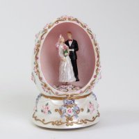 蛋雕造型婚庆音乐盒皇室八音盒浪漫结婚（不含木架费）MP-920B