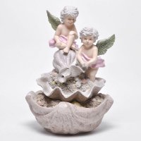 贝壳天使欧式流水喷泉加湿器家居饰品摆件树脂摆设创意家居摆件16011