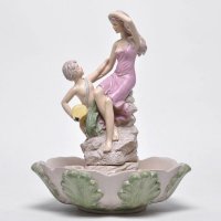 欧美式乡村花仙子小天使流水喷泉摆件雾化器工艺品家居客厅摆件16031