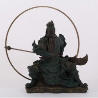 开光关公武财神爷纯铜像招财镇宅辟邪工艺品摆件QF132000
